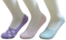 3 пары носков-невидимок в горошек